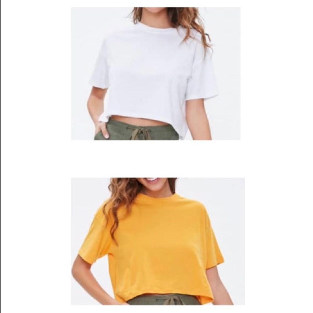 Super crop top tshirt( $10 EACH OR $15 BOR BOTH )